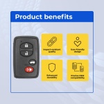 UrbanX (2-Pack) Replacement 2008 Toyota Avalon Key Fob – Fcc: Hyq14Aab – Pn: 89904-06131, 89904-06130, 89904-06070 – 4 Button - Image 6