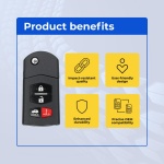 UrbanX (2-Pack) Replacement 2012 Mazda Cx-9 Key Fob – Fcc: Bgbx1T478Ske125-01 – Pn: Bbm4-67-5Ry, Bbm4675Ry – 4 Button - Image 6