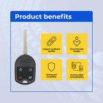 UrbanX Replacement 2017 Ford Fiesta Key Fob – Fcc: Cwtwb1U793, 164-R7976 – Pn: 164-R7976 – 4 Button - Image 6