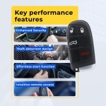 UrbanX (2-Pack) Replacement 2017 Dodge Charger Key Fob – Fcc: M3N-40821302, M3N40821302 – Pn: 56046758Aa – 4 Button - Image 7