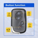 UrbanX Replacement 2015 Lexus LX570 Key Fob – Fcc: Hyq14Aem, Hyq14Aab – Pn: 89904-60061, 89904-60A00 – 4 Button - Image 2