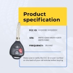 UrbanX Replacement Key Fob for 2006 Toyota