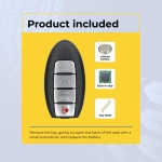 UrbanX (2-Pack) Replacement 2017 Nissan Versa Key Fob – Fcc: Cwtwb1U840 – Pn: 285E3-3Sg0D – 4 Button - Image 3