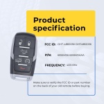 UrbanX (2-Pack) Replacement 2019 RAM 1500 Key Fob – Fcc: Oht-4882056, Oht4882056 – Pn: 68584156, 68584156Aa – 6 Button - Image 5