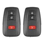 UrbanX (2-Pack) Replacement 2021 Toyota Prius Key Fob – FCC: HYQ14FBC – PN: 89904-47530, 8990447530 – 3 Button