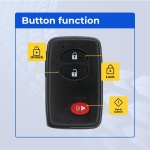 UrbanX Replacement 2008-2013 Toyota Highlander Key Fob – Fcc: Hyq14Aab – Pn: 89904-48100, 89904-06041, 89904-07030 – 3 Button - Image 2