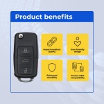 UrbanX (2-Pack) Replacement 2002-2005 Volkswagen Passat Key Fob – Fcc: Hlo1J0959753Am, Nbg735868T – Pn: Nbg735868T – 4 Button - Image 6