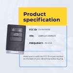 UrbanX Replacement 2009 Cadillac CTS Key Fob – Fcc: Ouc6000066 – Pn: 22889450, 22889449 – 4 Button - Image 5