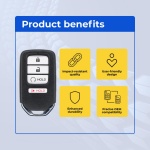 UrbanX (2-Pack) Replacement 2019 Honda Ridgeline Key Fob – Fcc: A2C97488400 – Pn: 72147-T6Z-A11 – 4 Button - Image 6