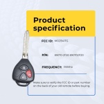 UrbanX Replacement 2013 Toyota Yaris Key Fob – Fcc: Mozb41Tg – Pn: 89070-21120 – 3 Button - Image 5