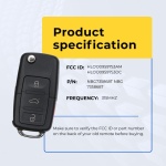 UrbanX (2-Pack) Replacement 2004 Volkswagen Golf Key Fob – Fcc: Hlo1J0959753Am, Nbg735868T – Pn: Nbg735868T – 4 Button - Image 5