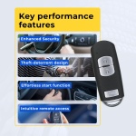 Replacement 2014-2018 Mazda 3 Key Fob – Fcc: Wazske13D01 – Pn: Kdy3-67-5Dy – 3 Button