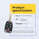 UrbanX Replacement 2011-2013 Honda Odyssey Key Fob – Fcc: N5F-A04Taa, N5Fa04Taa – Pn: 35118-Tk8-A20 – 5 Button - Image 5