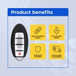 UrbanX Replacement 2020 Nissan Sentra Key Fob – Fcc: Kr5Txn1, 2Aokm-Ni13 – Pn: 285E3-6Ca1A, 285E36Ca1A – 4 Button - Image 6