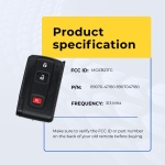 UrbanX Replacement Key Fob for 2009 Toyota