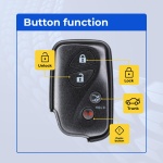 UrbanX Replacement 2013 Lexus IS350 Key Fob – Fcc: Hyq14Aem, Hyq14Aab – Pn: 89904-50380 – 4 Button - Image 2