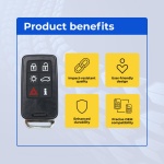 UrbanX Replacement 2018 Volvo S60 Key Fob – Fcc: Kr55Wk49266 – Pn: 30659502, 30659495, 30659496 – 6 Button - Image 6
