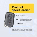 UrbanX Replacement 2015 Lexus LX570 Key Fob – Fcc: Hyq14Aem, Hyq14Aab – Pn: 89904-60061, 89904-60A00 – 4 Button - Image 5