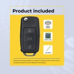 UrbanX (2-Pack) Replacement 2007 Volkswagen EOS Key Fob – Fcc: Nbg92596263, 1K0959753P – Pn: 1K0959753P – 4 Button - Image 3