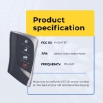 UrbanX Replacement 2020 Lexus LS500 / LS500h Key Fob – Fcc: Hyq14Fbf – Pn: 8990H-50020 – 4 Button - Image 5