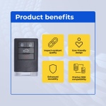 UrbanX Replacement 2008 Cadillac CTS Key Fob – Fcc: Ouc6000066 – Pn: 22889450, 22889449 – 4 Button - Image 6