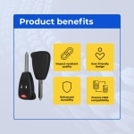 UrbanX Replacement 2006-2010 Chrysler PT Cruiser Key Fob – Fcc: Oht692427Aa, Oht692713Aa – Pn: 56040649Ac – 3 Button - Image 6