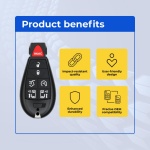 UrbanX Replacement 2019 Dodge Grand Caravan Key Fob – Fcc: Iyz-C01C – Pn: 05026591, 56046709, 56046708 – 7 Button - Image 6