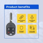 UrbanX Replacement 2011-2014 Ford F-150 Key Fob – Fcc: Cwtwb1U793, Ouc6000022, 164-R8067, 164-R8064 – Pn: 164-R8064, 164-R8067 – 4 Button - Image 6