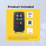 UrbanX Replacement 2016 Volvo S80 Key Fob – Fcc: Kr55Wk49266 – Pn: 30659502 – 6 Button - Image 3