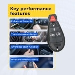 UrbanX Replacement 2016 Dodge Dart Key Fob – Fcc: M3N32297100 – Pn: 56046773Aa – 5 Button - Image 7