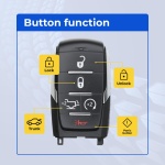 UrbanX Replacement 2019-2024 Ram 1500 Key Fob – Fcc: Oht-4882056, Oht4882056 – Pn: 68584154, 68584154Aa – 5 Button - Image 2