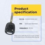 UrbanX Replacement 2004 Lexus IS300 Key Fob – Fcc: Hyq1512V – Pn: 89070-53531 – 3 Button - Image 5