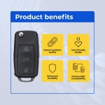 UrbanX (2-Pack) Replacement 2007 Volkswagen EOS Key Fob – Fcc: Nbg92596263, 1K0959753P – Pn: 1K0959753P – 4 Button - Image 6