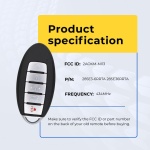 UrbanX (2-Pack) Replacement 2019-2021 Nissan Rogue Key Fob – Fcc: 2Aokm-Ni13 – Pn: 285E3-6Rr7A – 5 Button - Image 5