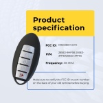 UrbanX Replacement 2013-2015 Nissan Maxima Key Fob – Fcc: Kr5S180144014 – Pn: 285E3-9Hp5B, 285E3-3Tp5A285E3, 285E3-3Tp05 – 5 Button - Image 5