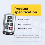 UrbanX (2-Pack) Replacement 2020 Toyota Sienna Key Fob – Fcc: Hyq14Adr – Pn: 89904-08010 – 6 Button - Image 5