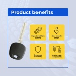 UrbanX (2-Pack) Replacement 2012 Toyota Yaris Transponder Key – Fcc: Not found – Pn: 89785-08040 - Image 3