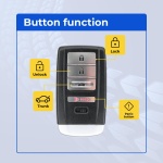 UrbanX Replacement 2017 Acura RLX Key Fob – Fcc: Kr5V1X, 2Aokm-Hd10 – Pn: 72147-Tz3-A01, 72147Tz3A01 – 4 Button - Image 2