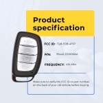 UrbanX (2-Pack) Replacement 2016-2018 Hyundai Tucson Key Fob – Fcc: Tq8-Fob-4F07 – Pn: 95440-D3100Nna – 4 Button - Image 5