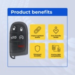 UrbanX Replacement 2015 Dodge Challenger Key Fob – Fcc: M3N-40821302, M3N40821302 – Pn: 56046759Af – 5 Button - Image 6