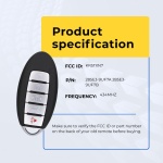 UrbanX (2-Pack) Replacement 2019-2021 Nissan Murano, Pathfinder Key Fob – Pn: 285E3-9Uf7B, 285E3-9Uf7A – 5 Button - Image 5