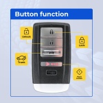 UrbanX Replacement 2019-2021 Acura ILX Key Fob – Fcc: Kr5V21, Kr5V2X – Pn: 72147-Tz3-A32, 72147-Tz3-A31 – 4 Button - Image 2