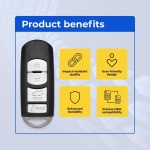 UrbanX Replacement 2017-2019 Mazda Cx-5 Key Fob – Fcc: Wazske13D02 – Pn: Tk52-67-5Dy, Tk52675Dy – 4 Button - Image 6