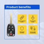 UrbanX Replacement 2011-2013 Honda Odyssey Key Fob – Fcc: N5F-A04Taa, N5Fa04Taa – Pn: 35118-Tk8-A20 – 5 Button - Image 6