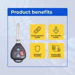 UrbanX Replacement 2013 Toyota Venza Key Fob – Fcc: Gq4-29T – Pn: 89070-02640 – 3 Button - Image 6