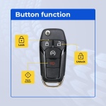 UrbanX (2-Pack) Replacement 2021 Ford F-350 Key Fob – Fcc: N5F-A08Tda, N5Fa08Tda, 164-R8134 – Pn: 164-R8134 – 4 Button - Image 2