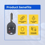 UrbanX (2-Pack) Replacement 2013 Ford F-150 Key Fob – Fcc: Cwtwb1U793, Ouc6000022, 164-R8070 – Pn: 164-R8070 – 3 Button - Image 7