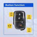 UrbanX Replacement 2010 Lexus HS250 Key Fob – Fcc: Hyq14Acx – Pn: 89904-50F90, 89904-75030 – 4 Button - Image 2