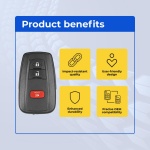 UrbanX (2-Pack) Replacement 2017 Toyota Prius Key Fob – Fcc: Hyq14Fbc – Pn: 89904-47530 – 3 Button - Image 6