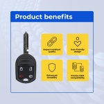 UrbanX Replacement 2012 Ford Flex Key Fob – Fcc: Cwtwb1U793, 164-R8073 – Pn: 164-R8073 – 4 Button - Image 7